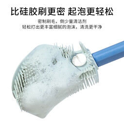 英氏（YEEHOO）奶瓶刷套装新生婴儿奶瓶奶嘴清洁刷吸管专用刷清洁奶瓶收纳 尼龙蓝（不带底座）