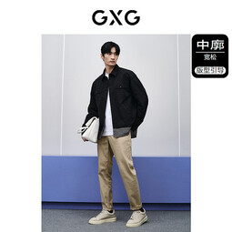GXG男装  商场同款双色潮流假两件衬衫 2024年春季新品GFX10301 黑色 XL