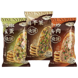 一旬一味生鲜面点 烧饼90g*6袋(梅干菜+小炒牛肉) 半成品早餐空气炸锅食材 