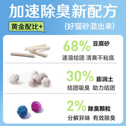 青鱼老弟猫砂混合豆腐猫砂除臭结团木薯膨润土茶多酚香猫砂防臭混合砂低尘 海盐除臭混合猫砂 单包装2.5kg*1 