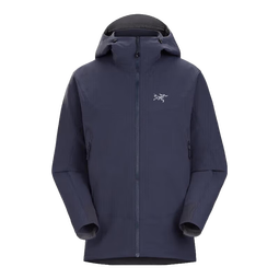 始祖鸟（ARC'TERYX）GAMMA HOODY 防风软壳夹克男上衣 蓝黑色 XL 