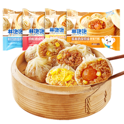 林饱饱29元任选加购4口味 纸皮烧麦 家庭装240g 学生上班族职场早餐烧卖 蛋黄纸皮烧麦1袋240g 