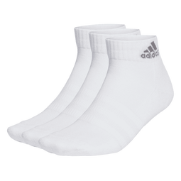 adidas三双装舒适短筒袜子男女阿迪达斯官方 白色/灰 L 