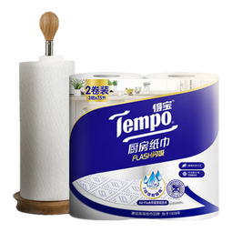 得宝（TEMPO）一博同款 厨房卷纸75节*2卷 水油瞬吸 厨房用纸 吸油纸 懒人抹布
