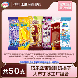 伊利巧乐兹冰工厂大布丁奶提子四个圈 共50支（3200g） 