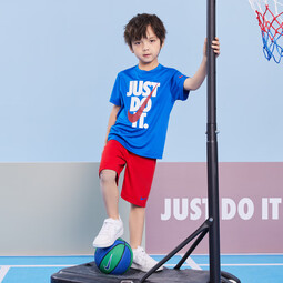 NIKE 耐克童装男童DRI-FIT速干短袖T恤短裤2件套夏季儿童运动套装 