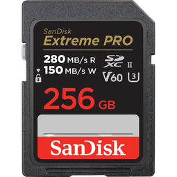 SanDisk 闪迪 256GB Extreme PRO SDXC UHS-II存储卡 280MB/s读速 专业相机摄影卡 SDSDXEP-256G