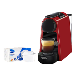 德龙（Delonghi）胶囊咖啡机 迷你Nespresso EN85R 红色 &滤芯 Maxtra+2只装 