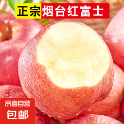 正宗烟台苹果栖霞红富士脆甜新鲜水果整箱生鲜苹果水果 净重4.5斤80mm 