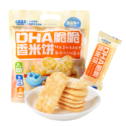小鹿蓝蓝 DHA脆脆仙贝香米饼 儿童零食脆米饼米果饼干 120g 