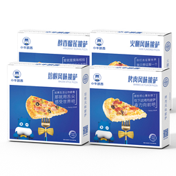 小牛凯西披萨半成品空气炸锅食材儿童早餐pizza 【180g*8盒】培根3+火腿3+烤肉2 