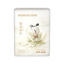 巴布豆（BOBDOG）雪域极光纸尿裤奢护透气XXL40片(17KG以上)新生儿婴儿尿不湿 