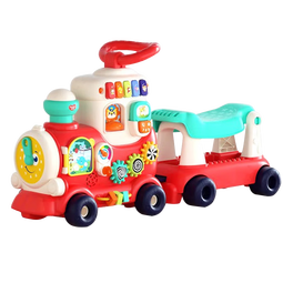 汇乐玩具（HUILE TOYS）玩具小火车婴儿学步车儿童扭扭滑行车1-3岁男孩女孩周岁礼物 智趣4合1多功能小火车D8990