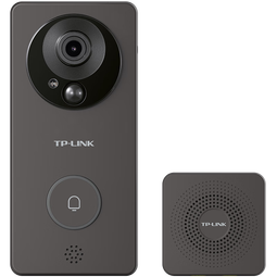 TP-LINK 可视门铃监控家用智能电子猫眼门口摄像头 无线wifi远程对讲300W超清夜视 DB52C棕 可充锂电池版