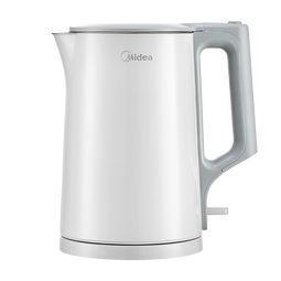 美的（Midea）电热水壶煮水壶家用小型电烧水壶 0涂层食品级304不锈钢双层防烫无缝内胆1.5升容量 1566