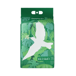 德佑洗脸巾悬挂式加大加厚干湿两用一次性母婴棉柔洁面巾160抽*1提