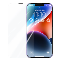 绿联 适用iPhone 13/14/16e钢化膜苹果13/16e/13Pro/14手机膜全屏覆盖晶钻高清防摔抗指纹无白边保护膜 