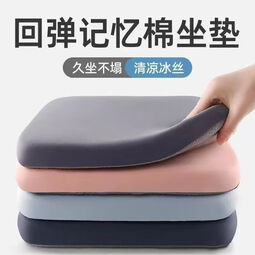 星寇北欧风冰爽防滑透气办公室久坐减压座垫椅子垫凳子美臀屁股方垫 天空蓝 透气防滑坐垫约40*40CM 