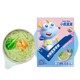 小鹿蓝蓝 婴幼儿面条200g 猪肝菠菜味 宝宝辅食面条儿童营养线面 