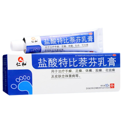仁和堂 盐酸特比萘芬乳膏 12g/支 治脚气药止痒脱皮烂脚丫抗真菌感染软膏抑菌杀菌皮肤用药手足癣 1盒装 