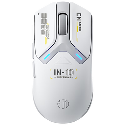 英菲克（INPHIC）IN10无线游戏鼠标有线蓝牙三模PAW3395电竞 轻量化60g/26000DPI/8K回报率/1亿次微动 【3395+标配8k回报+轻量化60g】IN10白