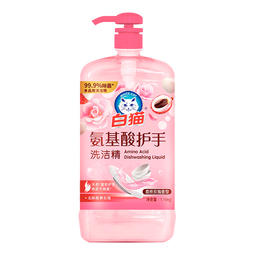 白猫 氨基酸护手洗洁精1.15kg  除菌率99.9%亲肤 去农残 荔枝玫瑰香型 