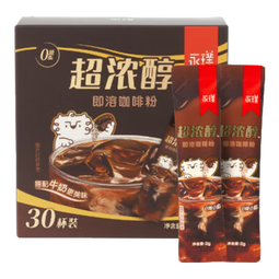 永璞超浓醇速溶咖啡粉0糖0脂 无糖黑咖啡提神 健身搭档 2g*30条(超浓续航) 