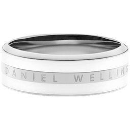 丹尼尔惠灵顿（DanielWellington）dw戒指男饰品绸缎白银色情侣对戒七夕情人节礼物送男友DW00400047 