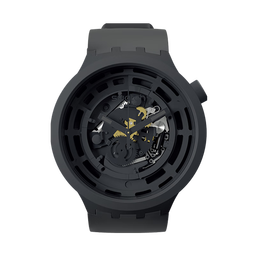 斯沃琪（Swatch）瑞士手表 陶瓷腕表BIG BOLD炫酷黑 七夕礼物潮流石英表SB03B100