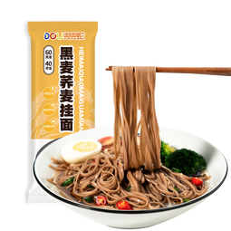 兜兜蛇0脂肪黑全麦荞麦面条150g 低脂面代餐方便速食主食粗粮杂粮挂面