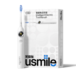 usmile笑容加智能电动牙刷 新动力大摆幅 Y30s冰川白 情侣送男女友礼物【七夕礼物】 