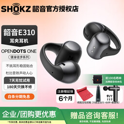 韶音【重磅新品】OpenDots ONE耳夹式耳机开放式蓝牙耳机动钛圈E310 韶音耳夹式运动耳机 原石黑