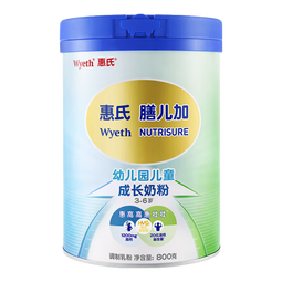 惠氏（Wyeth）儿童成长奶粉膳儿加（3岁以上）800g长高长壮高钙奶粉含益生菌HMO