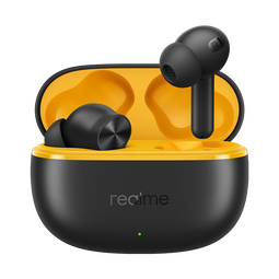 真我（realme）Buds T200 lite  48小时超长续航 12.4mm镀钛动圈 AI深度通话降噪 通用苹果安卓小米手机 伏特黑 