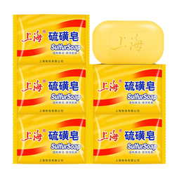 上海硫磺皂沐浴肥皂洗澡后背洗手洗脸洗发去油清洁香皂85g国货 85g 5块 组合装