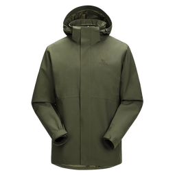 骆驼（CAMEL）冲锋衣三合一抓绒内胆可拆秋冬防水登山服TR341深橄榄，男S