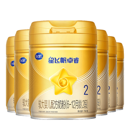 飞鹤星飞帆卓睿2段  婴儿奶粉 含乳铁蛋白750g 【老爸抽检】 2段 750g 6罐