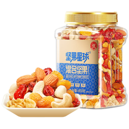 坚果星球 每日坚果炒货混合坚果果仁果干核桃扁桃仁腰果零食大礼包 【6种坚果果干搭配】400g 