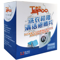 Jepoo洗衣机泡腾片除菌除霉除味清洁去污渍神器 12颗 1盒 