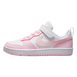 NIKE 耐克男女童休闲板鞋COURT BOROUGH魔术贴易穿脱儿童运动童鞋低帮 DV5457-105 28 【建议脚长17cm】 