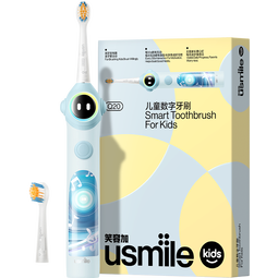 usmile笑容加儿童电动牙刷 数字牙刷 Q20奇幻蓝 适用3-15岁 学生礼物 生日礼物 儿童礼物