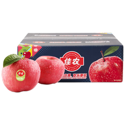 佳农 烟台红富士苹果 净重4.8斤 单果重约200g+ 礼盒装 生鲜水果