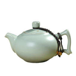 汝道汝窑茶壶单壶陶瓷功夫茶具家用过滤泡茶壶汝瓷可养开片复古泡茶器 汝窑方耳壶210ml 