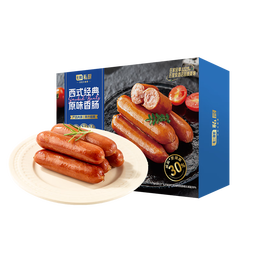 七鲜私厨 西式经典原味香肠585g(65g*9根)早餐烤肠火腿肠热狗烧烤空气炸锅