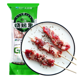 大庄园新西兰带骨羔羊排羊肉串400g (约10串)烧烤串微调非真空