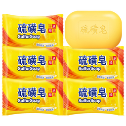 OUSHUFEI硫磺皂清洁后背控油腻瘙痒洗脸沐浴洗澡洗头香皂家庭装男女通用 硫磺抑菌皂 85g 5块 