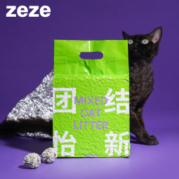 ZEZE混合猫砂豆腐膨润土猫砂除臭升级含活性炭猫咪用品猫沙 【吸臭结团升级】 2.4kg*4袋
