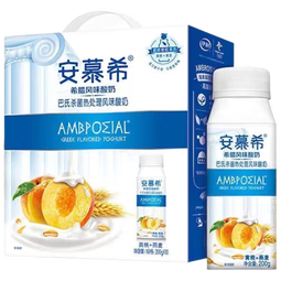 伊利安慕希黄桃燕麦风味酸奶200g*10盒 礼盒装
