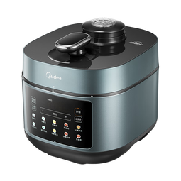 美的（Midea）电压力锅自动排气全自动新款 高压锅电高压锅家用双胆电饭煲高压电饭锅沸腾多功能0涂层 【0涂层钢胆+圆灶釜】- 5L 