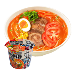 怡芽奥特曼冲泡拉面番茄豚骨方便面宝宝早餐速食杯面桶面 奥特曼联名番茄猪骨面116g 